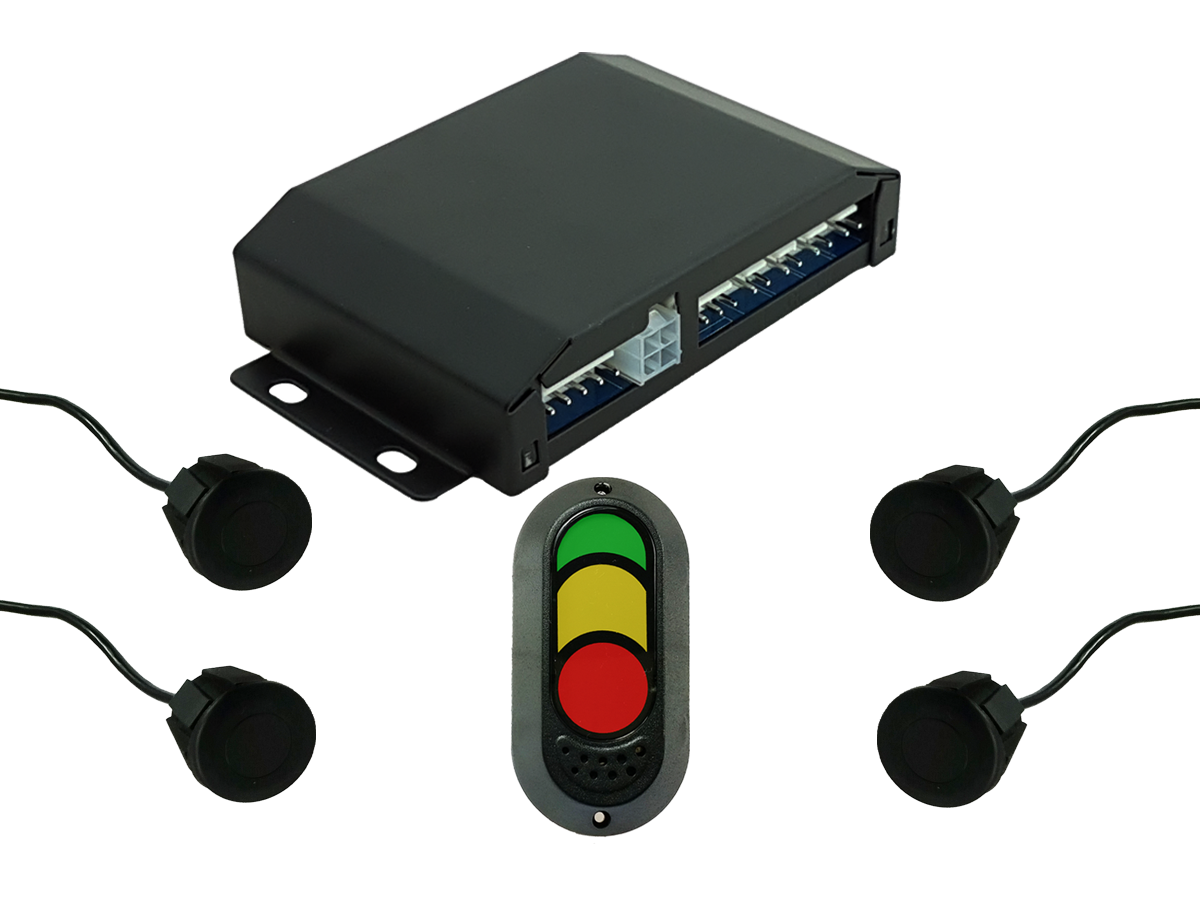 Front corner detection sensors and alert module